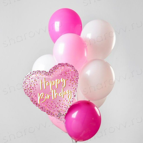 Фонтан из шаров "Нежное конфетти"