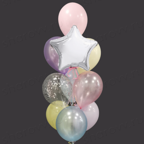 Фонтан из шаров "Сияние севера"