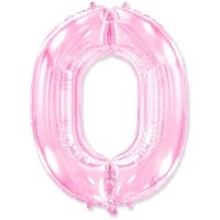 Шар цифра "0 Розовая"
