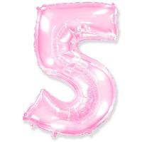 Шар цифра "5 Розовая"