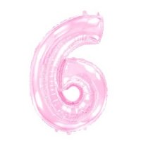 Шар цифра "6 Розовая"