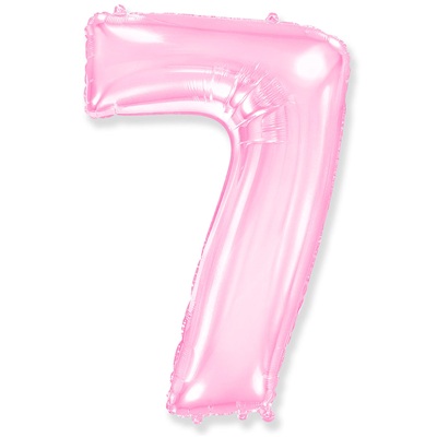Шар цифра "7 Розовая"