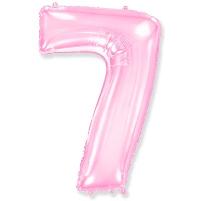 Шар цифра "7 Розовая"