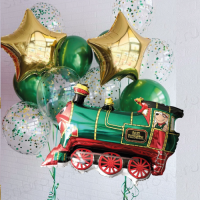 Композиция из шаров "Поезд к звёздам"