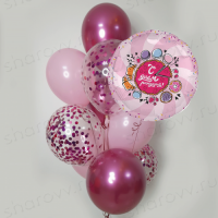 Фонтан из шаров "Сладкий тортик"