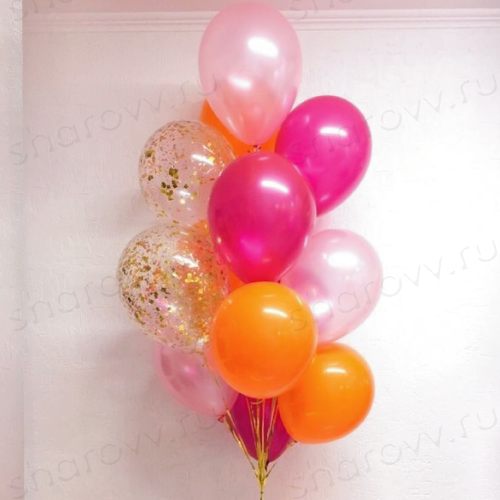 Фонтан из шаров "Апельсиновая долька"