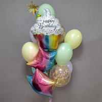 Фонтан из шаров "Радуга желаний"