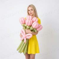 Цветы из шаров "Тюльпаны кашарель"