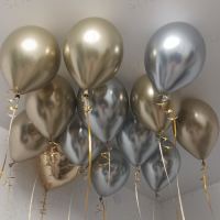 Шары с гелием "Дабл хром"