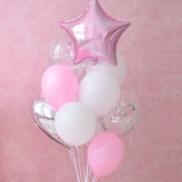 Облако из шаров ассорти "Звёздное для неё"