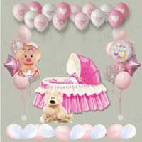 Комплект оформление комнаты на выписку "Нашей малышке"