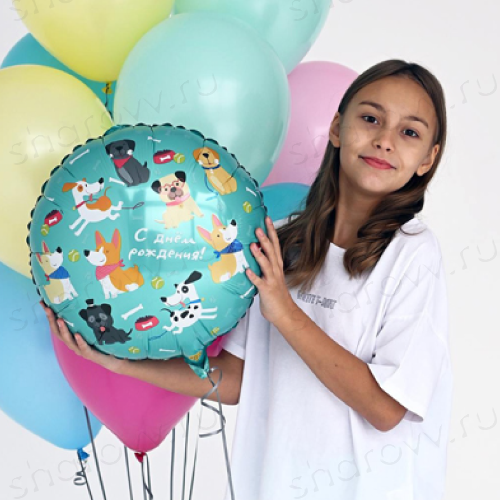 Фонтан из шаров "Очаровательные собачки"