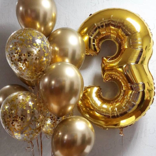 Сет из шаров "Золотая дымка"