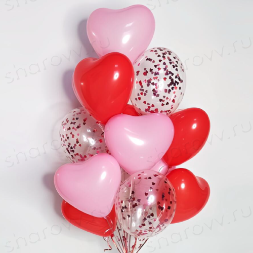 Фонтан из шаров "Симпатичная романтика"