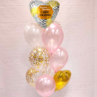 Фонтан из шаров "Ассорти нежности для красотки"