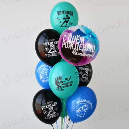 Фонтан из шаров "СДР, чемпион хоккея!"