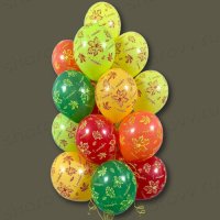 Облако из шаров ассорти "Разноцветные листья"