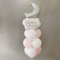 Фонтан из шаров "Месяц малышке"