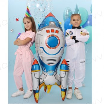 Шар фигура "Ракета синяя"