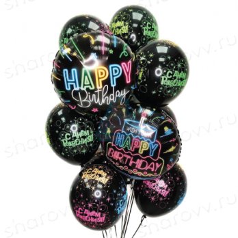 Фонтан из шаров "Шоу неона" Фонтан из шаров "Шоу неона"