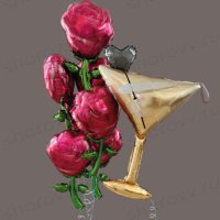 Сет из шаров "Коктейль Роуз рэйн"