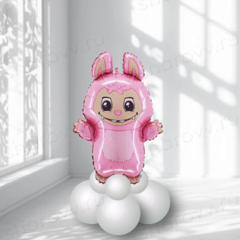 Шар на подставке "Плюшевый эльф розовый" Шар на подставке "Плюшевый эльф розовый"