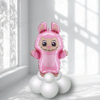 Шар на подставке "Плюшевый эльф розовый"