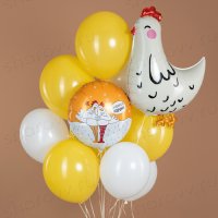 Букет из шаров "Моей подружке-курочке!"