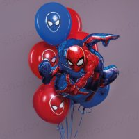 Фонтан из шаров "Супер-герой в полёте"
