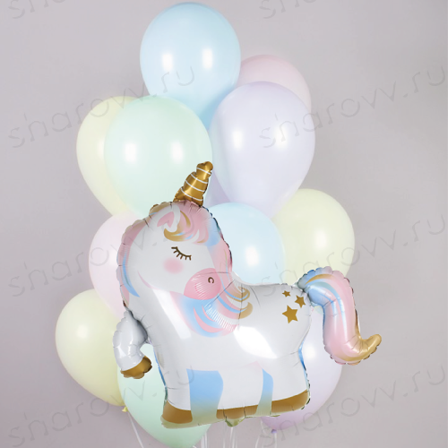 Облако шаров "Единорог Зефирка"