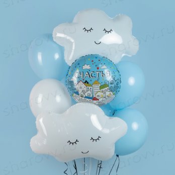 Фонтан из шаров "Облако счастья" Фонтан из шаров "Облако счастья"