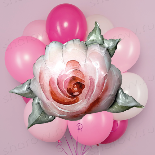 Букет из шаров "Нежная акварель"