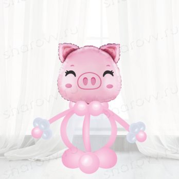 Шар фигура "Весёлый поросёнок" Шар фигура "Весёлый поросёнок"