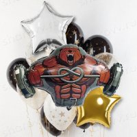 Облако из шаров ассорти "Звёздный Брут"