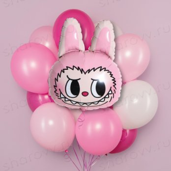 Облако шаров "Эльф в оттенках розового"