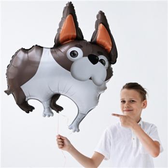 Шар фигура "Собака ушастая бульдог"