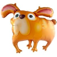 Шар фигура "Собака ушастая рыжая"