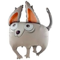 Шар фигура "Собака ушастая серая"