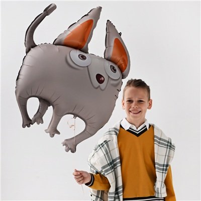 Шар фигура "Собака ушастая серая"