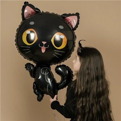Шар фигура "Кот черный"