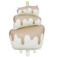 Шар фигура "Торт бежевый сатин"