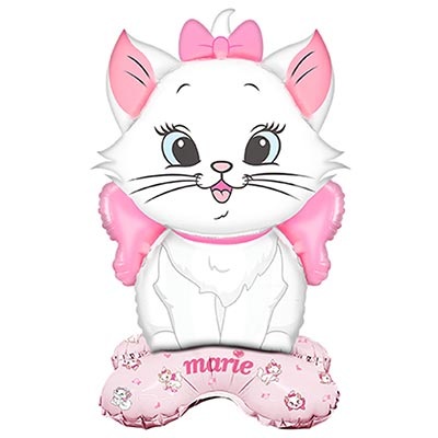 Шар фигура "Кошечка белая с бантом"
