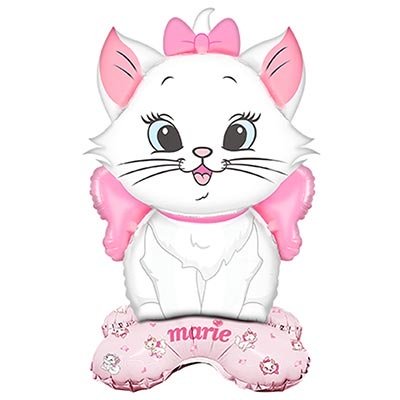Шар фигура "Кошечка белая с бантом"
