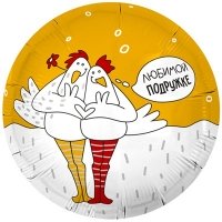 Шар круг "ЛЮБИМОЙ ПОДРУЖКЕ Курочки"