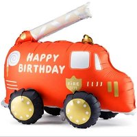 Шар фигура "Машина пожарная Happy Birth"