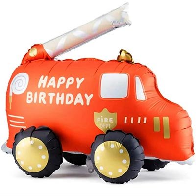 Шар фигура "Машина пожарная Happy Birth"