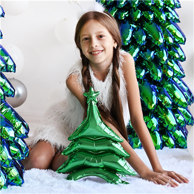 Шар фигура "Елка зеленая на подставке"