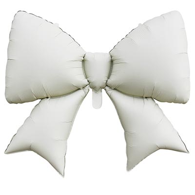 Шар фигура "Бант белый сатин"
