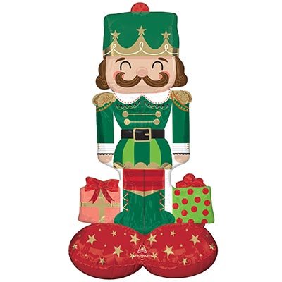 Шар фольга "Щелкунчик с подарками"