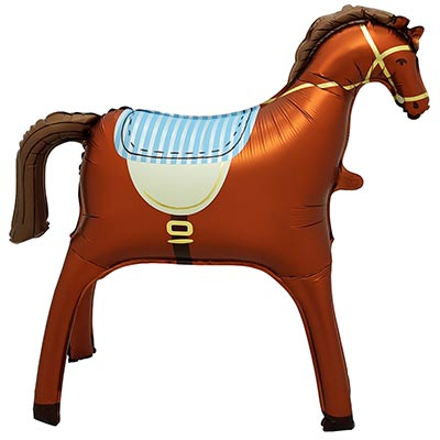 Шар фигура "Лошадь огненная сатин"